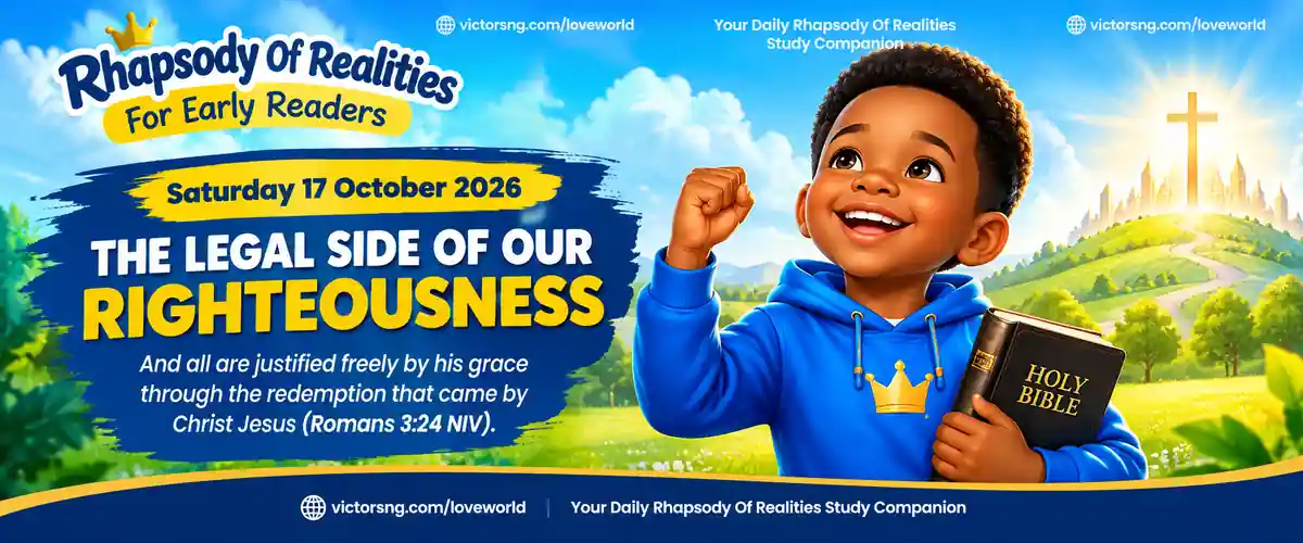 A happy child at school with a warm golden glow beside them, Rhapsody Of Realities for Early Readers (RORER)
