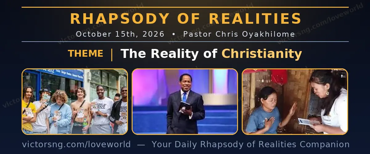 Rhapsody of Realities Today October 15 2026 daily devotional