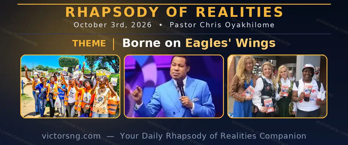 Rhapsody of Realities October 3 2026 daily devotional