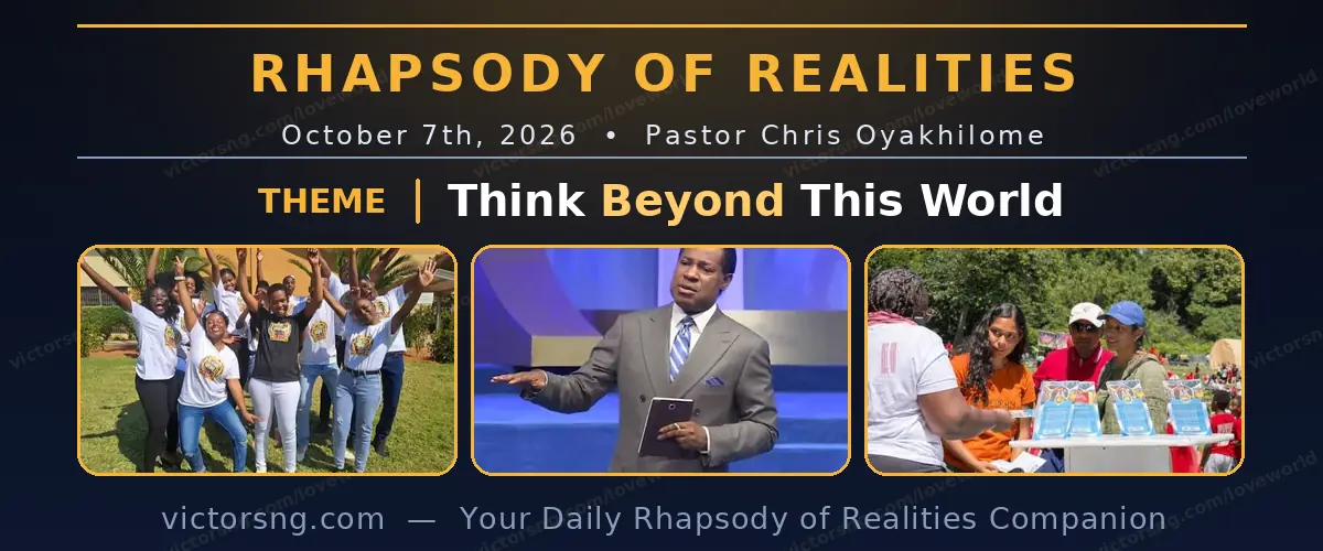 Rhapsody of Realities October 7 2026 daily devotional
